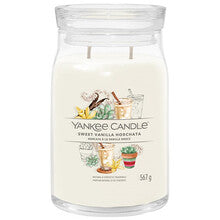 YANKEE CANDLE Sweet Vanilla Horchata Signature Candle ( sladký vanilkový nápoj horchata) - Vonná svíčka 567.0g