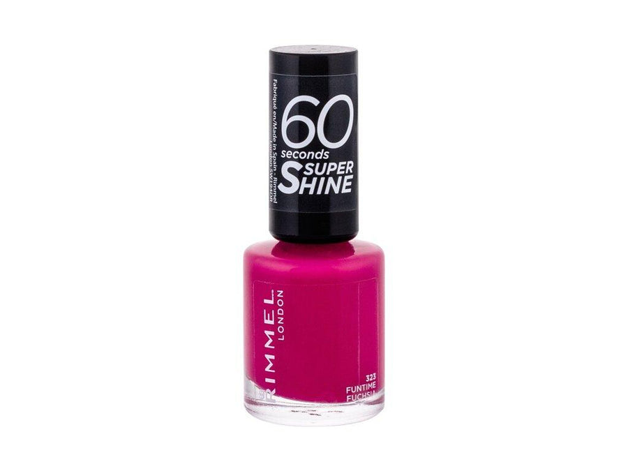 RIMMEL 60 Seconds Super Shine Nail polish #323-FUNTIME-FUCHSIA - Parfumby.com