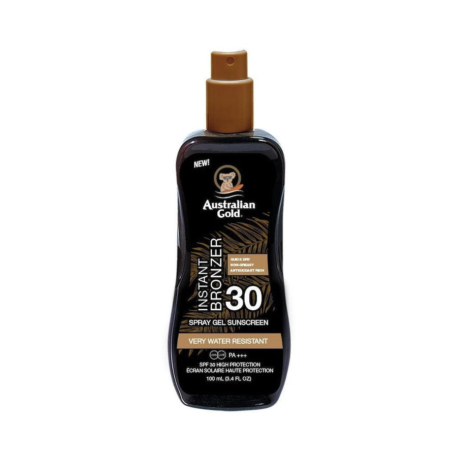 AUSTRALIAN GOLD Sunscreen Spf30 Spray Gel With Instant Bronzer 100 ML - Parfumby.com