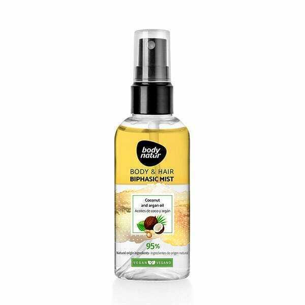 BODY NATUR Body & Hair Biphasic Mist Coconut Oil and Argan 100 ML - Parfumby.com