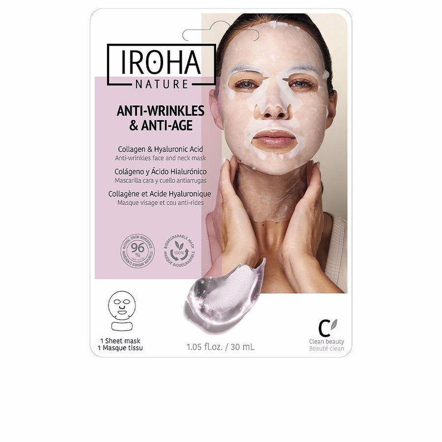 IROHA Anti-Aging Vitalizing Mask Cotton Face & Neck 1 pcs - Parfumby.com