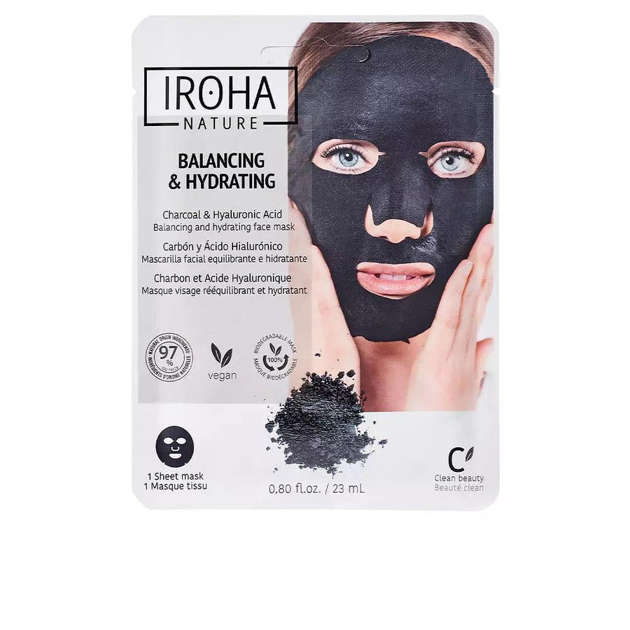 IROHA Detox Charcoal Black Tissue Facial Mask 1use 1 Pcs - Parfumby.com