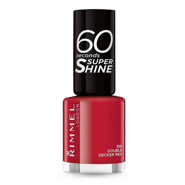 RIMMEL 60 Seconds Super Shine Nail polish #310-DOUBLE-DECKER-RED - Parfumby.com