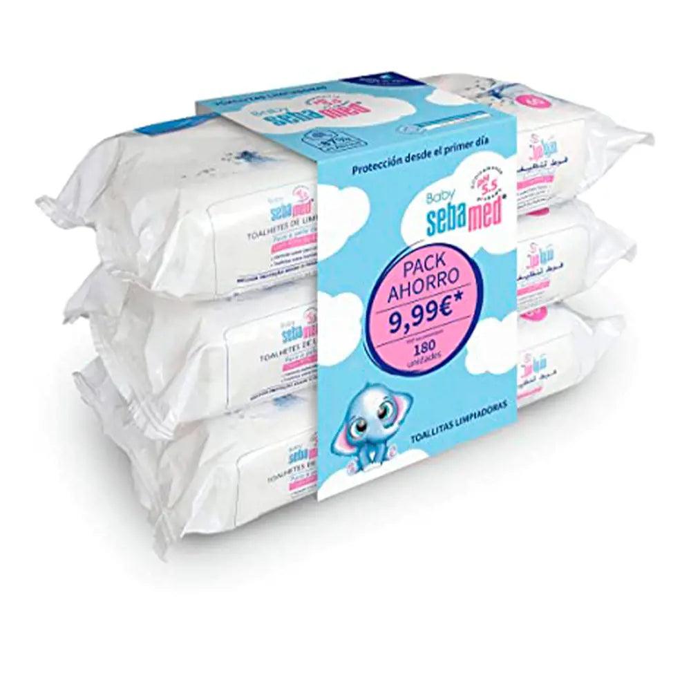 SEBAMED Baby Cleaning Wipes Set 3 X 60 Pcs - Parfumby.com