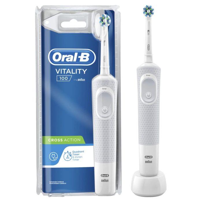 ORAL-B ORAL-B Vitality Cross Action White Electric Toothbrush 1 Pz 1 PCS - Parfumby.com