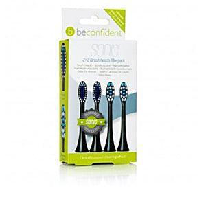 BECONFIDENT Sonic Toothbrush Heads Regular/whitening Black Set 4 PCS - Parfumby.com