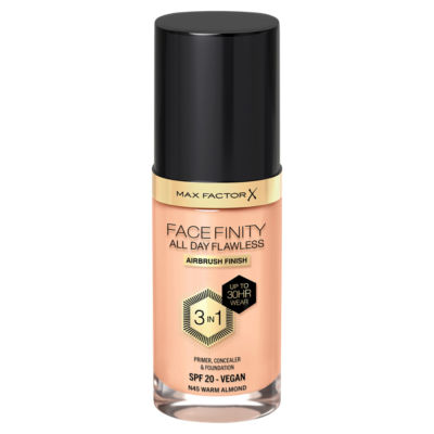 MAX FACTOR  Facefinity All Day Flawless 3 In 1 Foundation #n45-warm Almond 30 ml