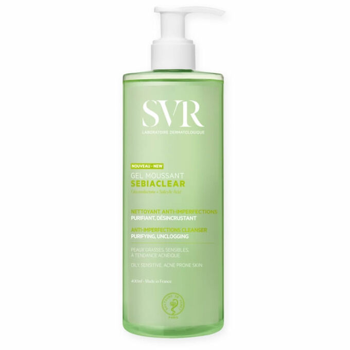 SVR LABORATOIRE DERMATOLOGIQUE Sebiaclear Moussant-gel 400 ml