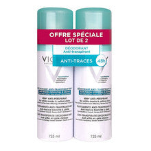 VICHY Deodorant Anti-Transpirant 48h ( 2 pcs ) - Alcohol-free deodorant spray with + 48-hour effect