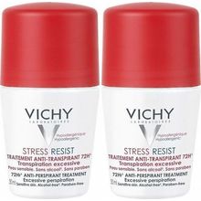 VICHY Antiperspirant Stress Resist 72H ( 2 pcs ) - Antiperspirant roll-on against excessive sweating 50ml