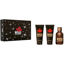 DSQUARED2 Wood pour Homme Gift Set Eau de Toilette (EDT) 100 ml, Shower  gel 100 ml + After Shave Balsam ( balzám po holení ) 100 ml