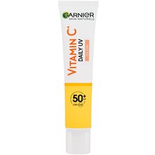GARNIER Skin Naturals Vitamin C Daily UV Glow SPF50+ Fluid - Rozjasňující denní pleťový fluid s vysokou UV ochranou + minerálními pigmenty
