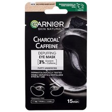 GARNIER Skin Naturals Charcoal Caffeine Depuffing Eye Mask - Osvěžující maska na oční okolí s aktivním uhlím + kofeinem