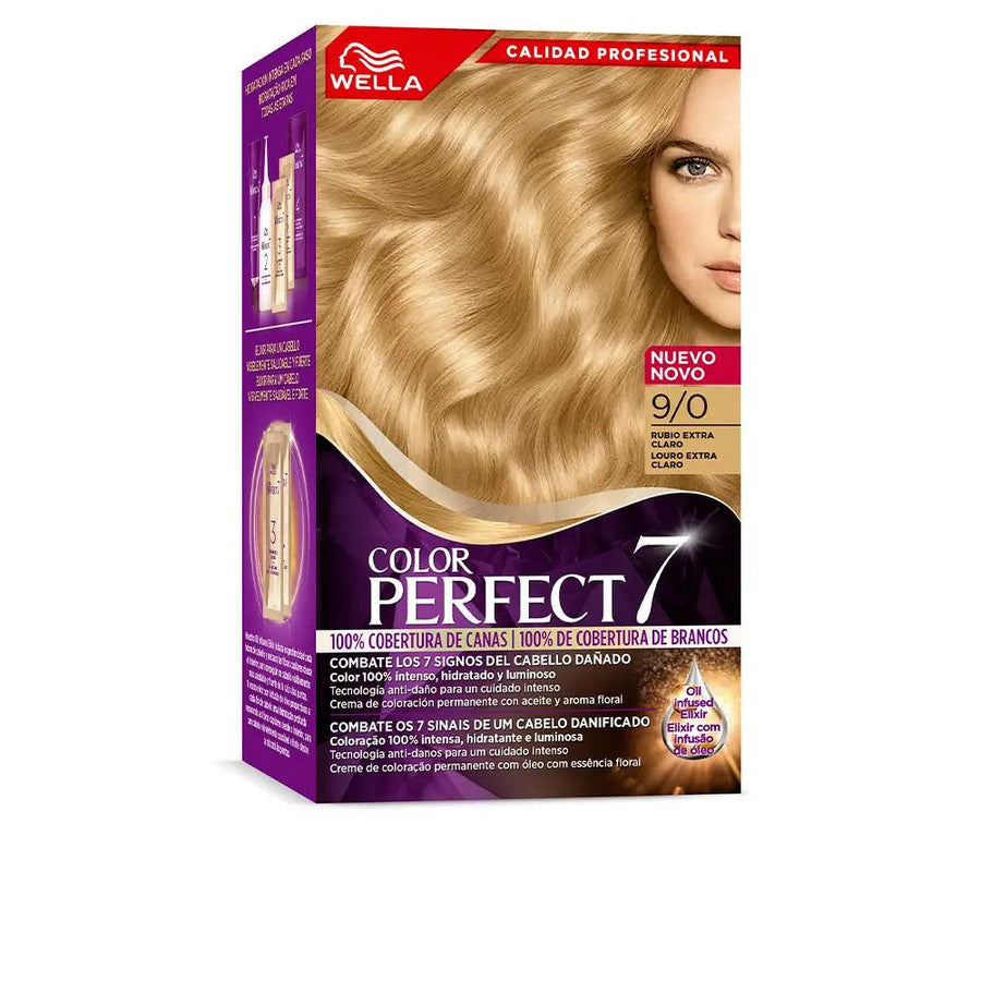 WELLA COLOR PERFECT 7 100% Gray Coverage #9/0-extra light blonde 4 U #9/0-extra light blonde 4 U - Parfumby.com