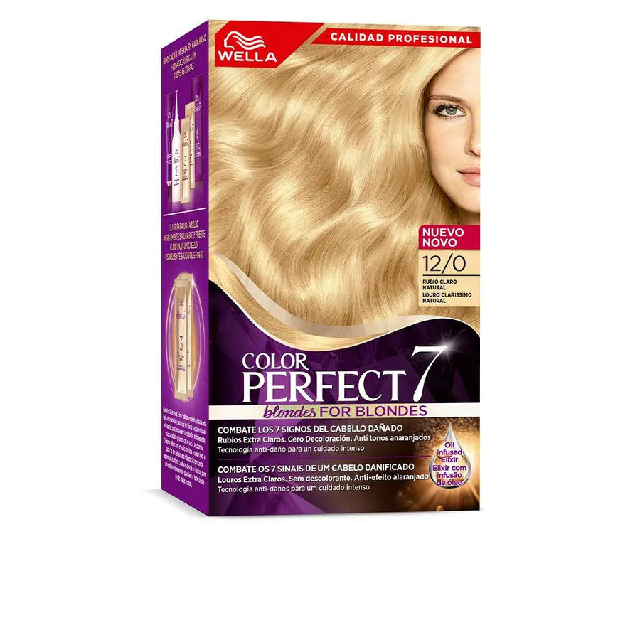 WELLA COLOR PERFECT 7 100% Gray Coverage #12/0-Natural Light Blonde 4 U - Parfumby.com
