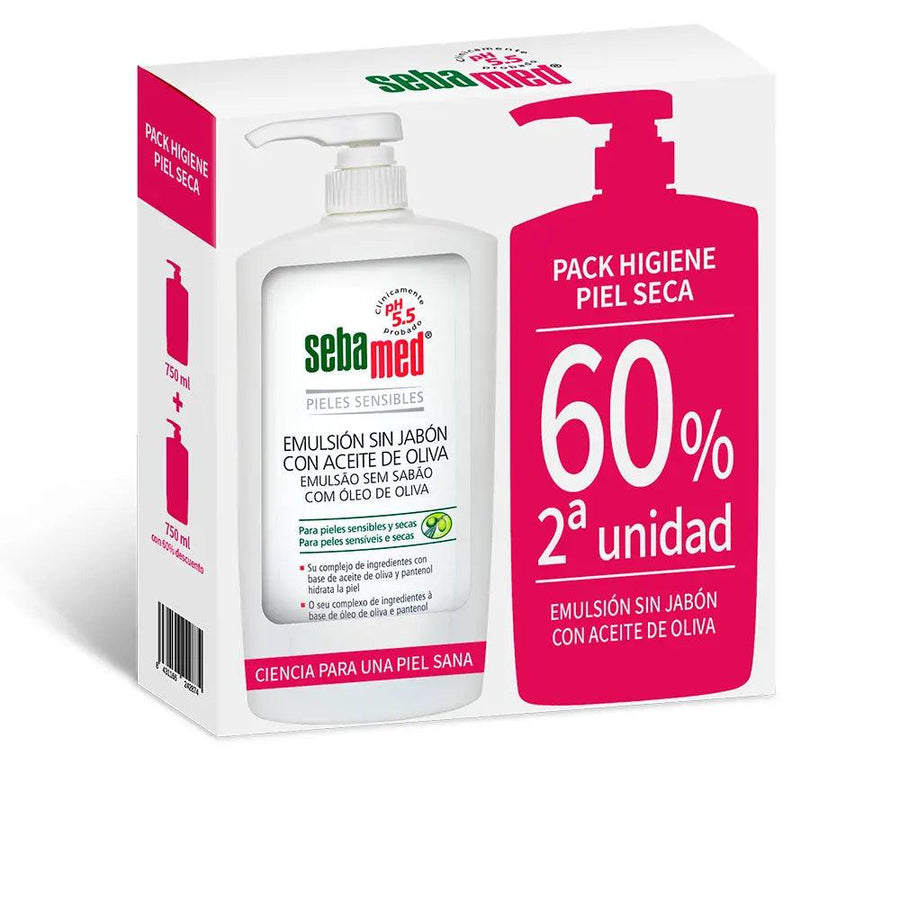 SEBAMED Emulsion Without Soap Bath Gel With Olive Oil 2 X 750 ml - Parfumby.com