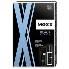MEXX Black for Him Cadeauset deodorant 75 ml en douchegel 50 ml 75ml