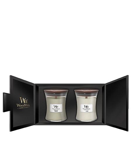 WOODWICK Fireside, Linen Gift Set 1 PCS - Parfumby.com