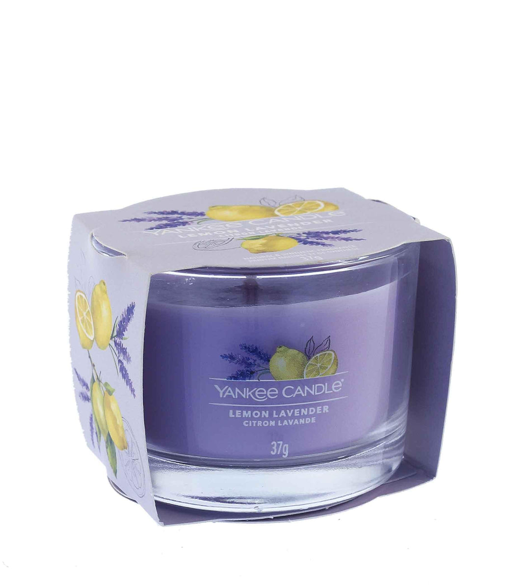 YANKEE CANDLE Lemon Lavender Votive Candle In Glass 37 G - Parfumby.com