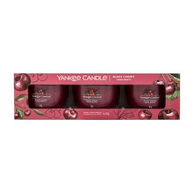 YANKEE CANDLE Black Cherry Gift set of votive candles in glass 37.0g