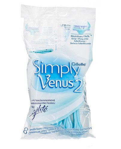 GILLETTE Venus 2 Simply Disposable Razor 4 Units 4 PCS - Parfumby.com