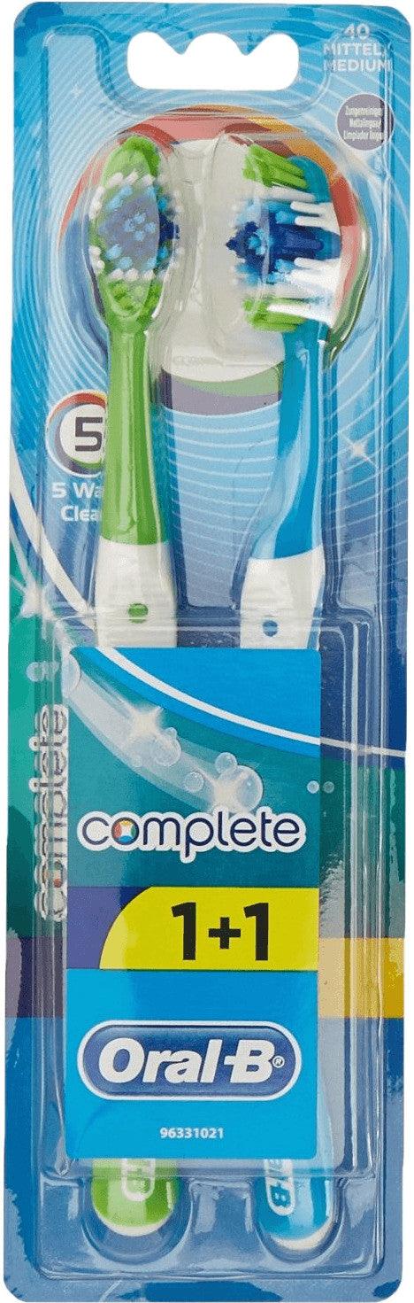 ORAL-B ORAL-B Complete 5 Ways Clean Toothbrush #MEDIO-2-PCS - Parfumby.com