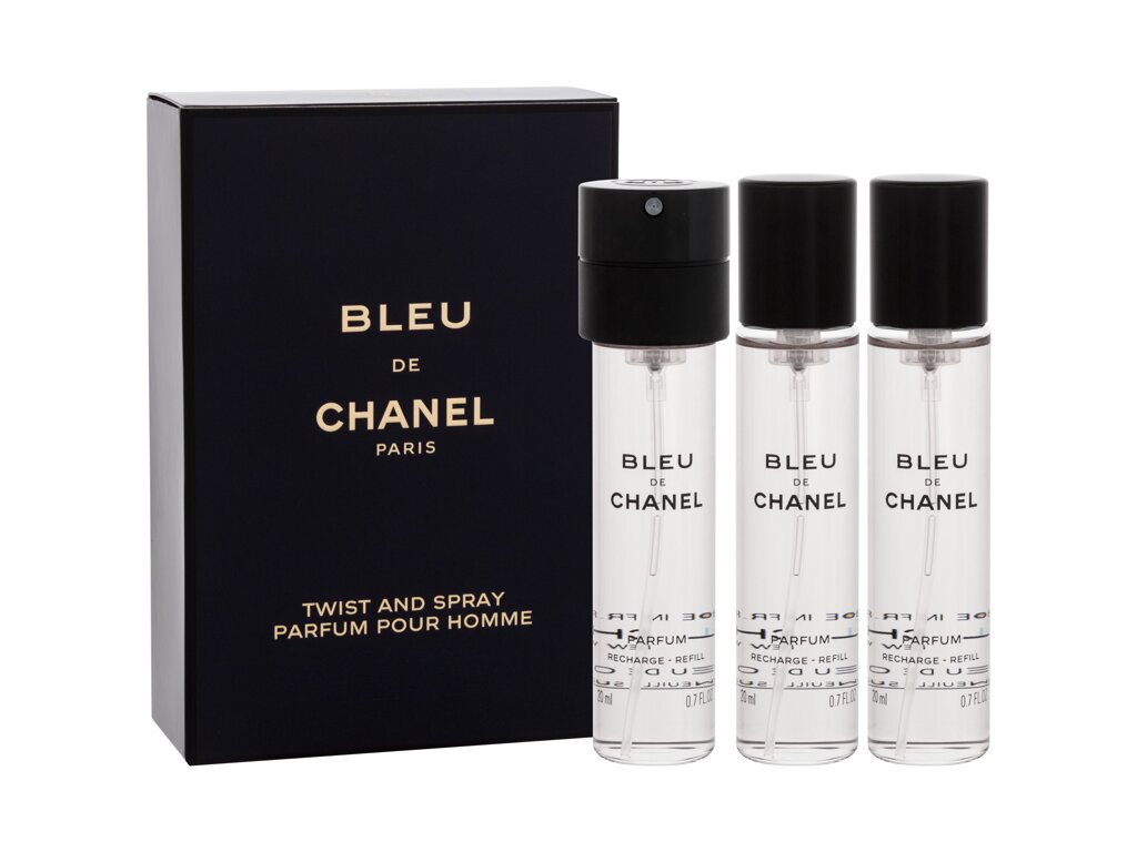 CHANEL  Bleu Eau De Parfum Spray Twist  &  Spray 3 Refills X 20 ml