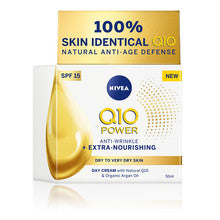 NIVEA Q10 Power Anti-Wrinkle + Extra Nourishing SPF15 Day Cream 50 ML