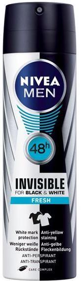 NIVEA Men Invisible For Black & White Fresh Men Anti-Perspirant Deodorant 150 ML - Parfumby.com