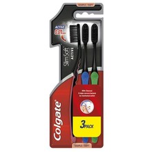 COLGATE Slim Soft Charcoal Active Carbon Toothbrush 3 Pcs by  3 Pcs