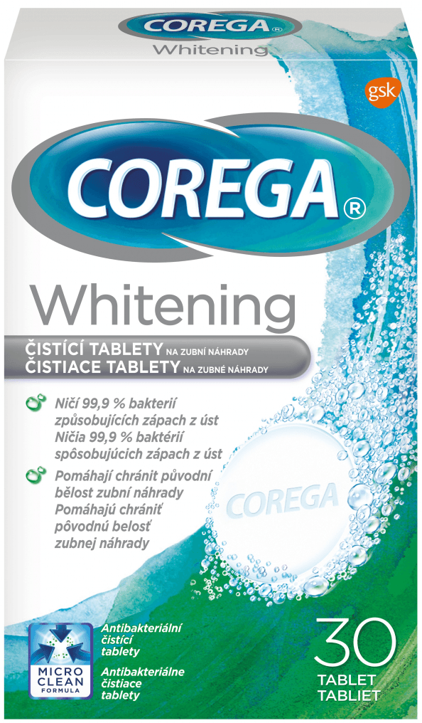 COREGA Whitening 30 Dental Cleaning Tablets 30 PCS - Parfumby.com