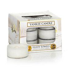 YANKEE CANDLE Fluffy Towels Candle - Aromatic tealights (12 pcs) 9.8 G - Parfumby.com