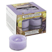 YANKEE CANDLE Lemon Lavender (citroen met lavendel) - Aromatische theekaarsen (12 stuks) 9,8g