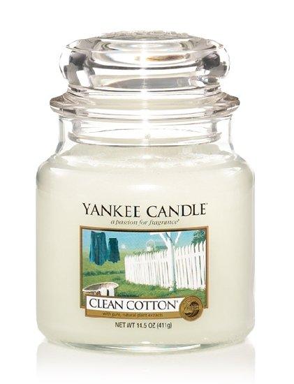 YANKEE CANDLE Clean Cotton - Aromatic Candle 411 G - Parfumby.com