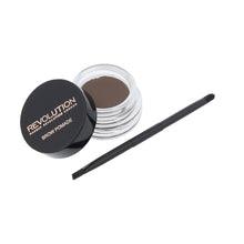 MAKEUP REVOLUTION Brow Pomade With Double Ended Brush #MEDIUM-BROWN - Parfumby.com