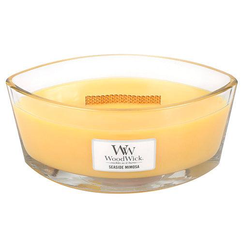 WOODWICK Scented candle boat Seaside Mimosa 453 G - Parfumby.com