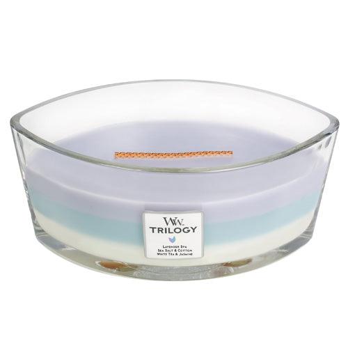 WOODWICK Calming Retreat Trilogy Ship (quiet refuge) - Scented candle 453.6 G - Parfumby.com