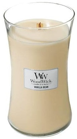 WOODWICK  Vanilla Bean scented candle with wooden wick 609,5 g