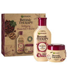 GARNIER Botanic Therapy Set - Cosmetische set voor zwak en broos haar met ricinus- en amandelolie