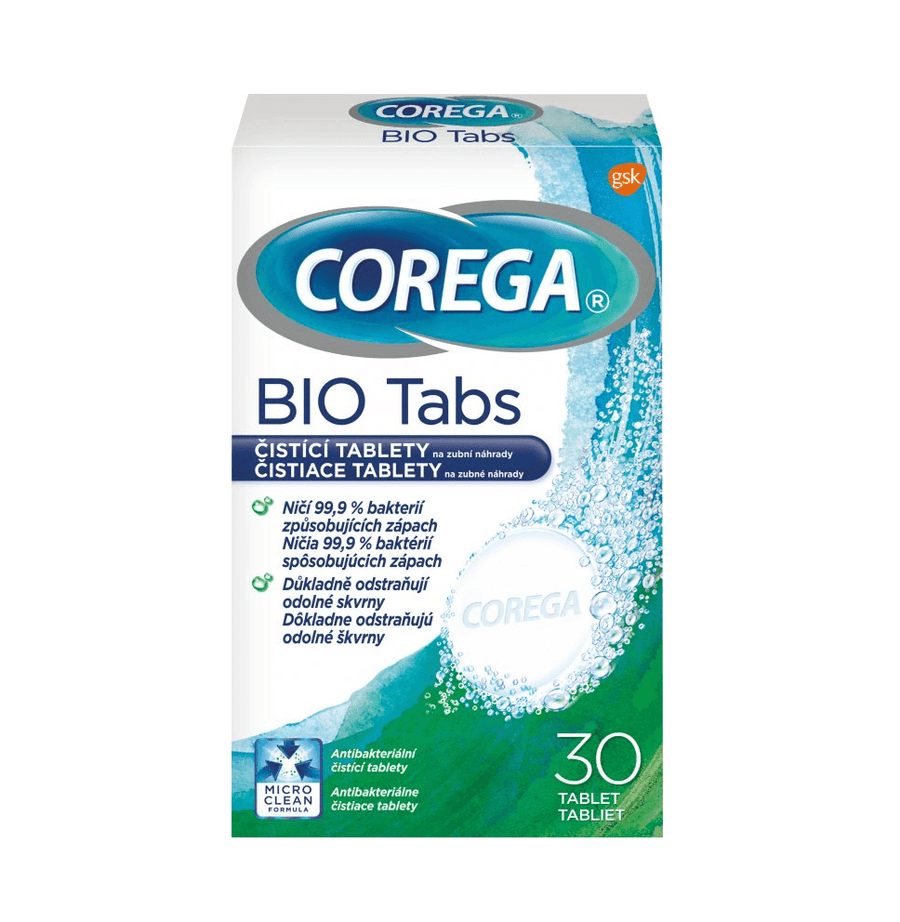 COREGA Dental Cleansing Tablets Bio Tabs 30 pcs - Parfumby.com