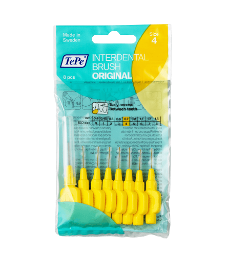 TEPE Interdental Toothbrushes 0.7 Mm Yellow 8 Pcs #Normal (0.7 Mm Yellow 8 Pcs) - Parfumby.com