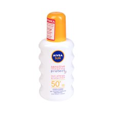 NIVEA Sun Sensitive Protect Sun-Allergiespray SPF50 - Zonnebrandcrème voor het lichaam 200ml