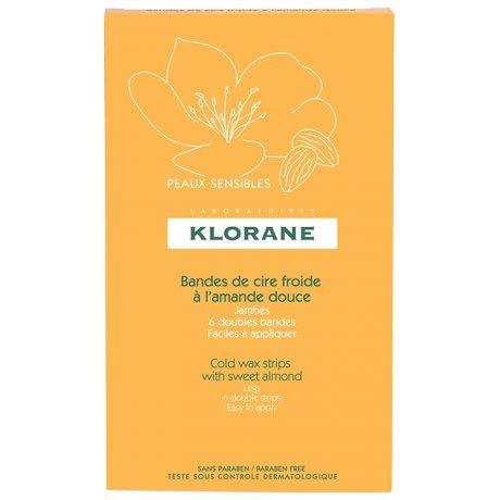 KLORANE Cold Wax Strips With Sweet Almond 6 pcs - Parfumby.com