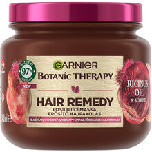 GARNIER Botanic Therapy Ricinus Oil &amp; Almond Hair Remedy Mask - Posilující maska ​​pro slabé vlasy se sklonem k padání 340ml