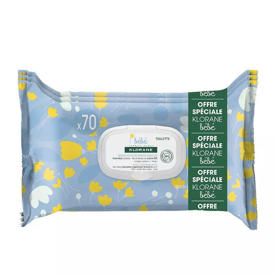 KLORANE Baby Soft Cleansing Wipes Set 3 Pcs - Parfumby.com