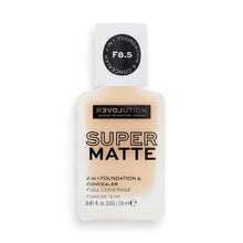 MAKEUP REVOLUTION Relove Super Matte 2 in 1 Foundation & Concealer - Tekutý + zmatňující make-up + korektor 24 ml