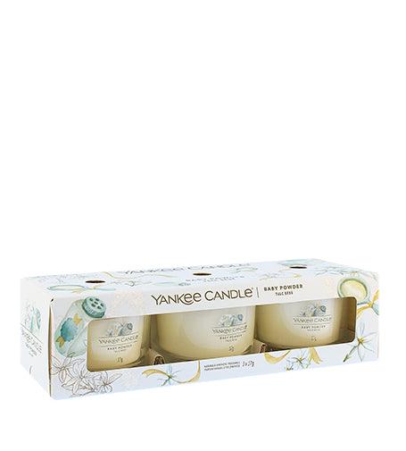 YANKEE CANDLE Baby Powder Votive Candle In Glass 3 X 37 G - Parfumby.com