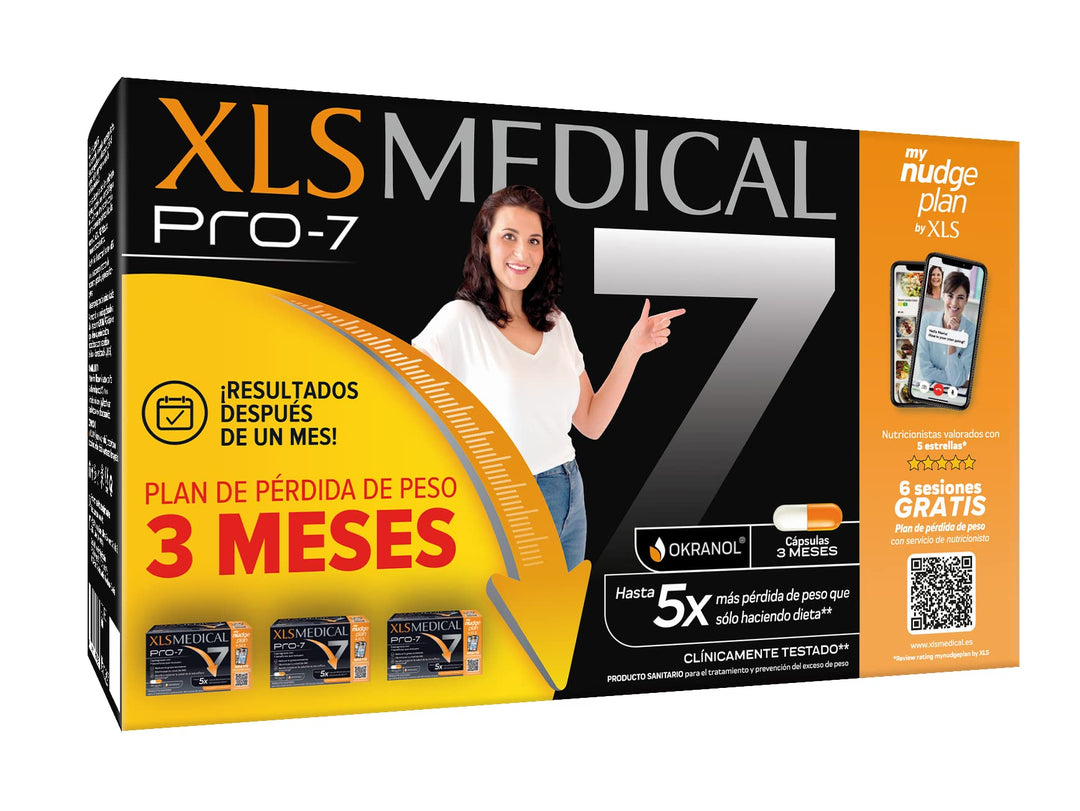 XLS MEDICAL Pro-7 Captagrasas Lote 540 capsules