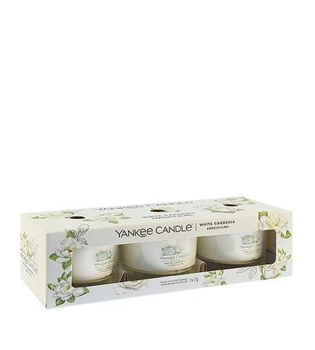 YANKEE CANDLE White Gardenia Votive Candle In Glass 3 X 37 G - Parfumby.com