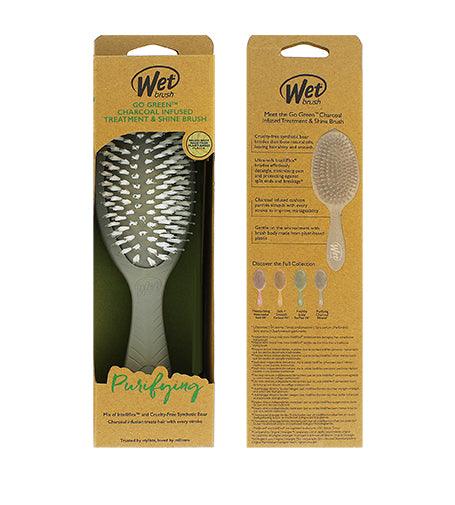 WET BRUSH Go Green Treatment & Shine Brush Charcoal Hair Card 1 PCS - Parfumby.com